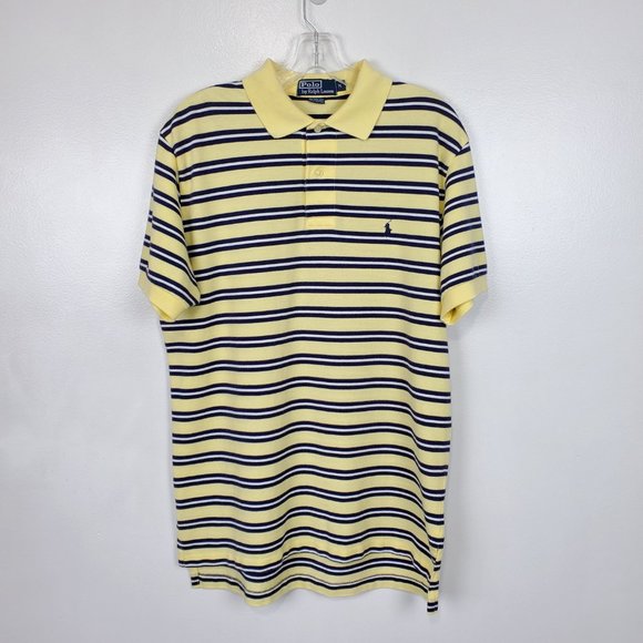 Polo by Ralph Lauren Preppy  Short Sleeve Striped Cotton Polo Shirt Size M - Picture 9 of 9